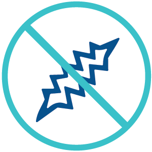 Icon to indicate scarring crossed out